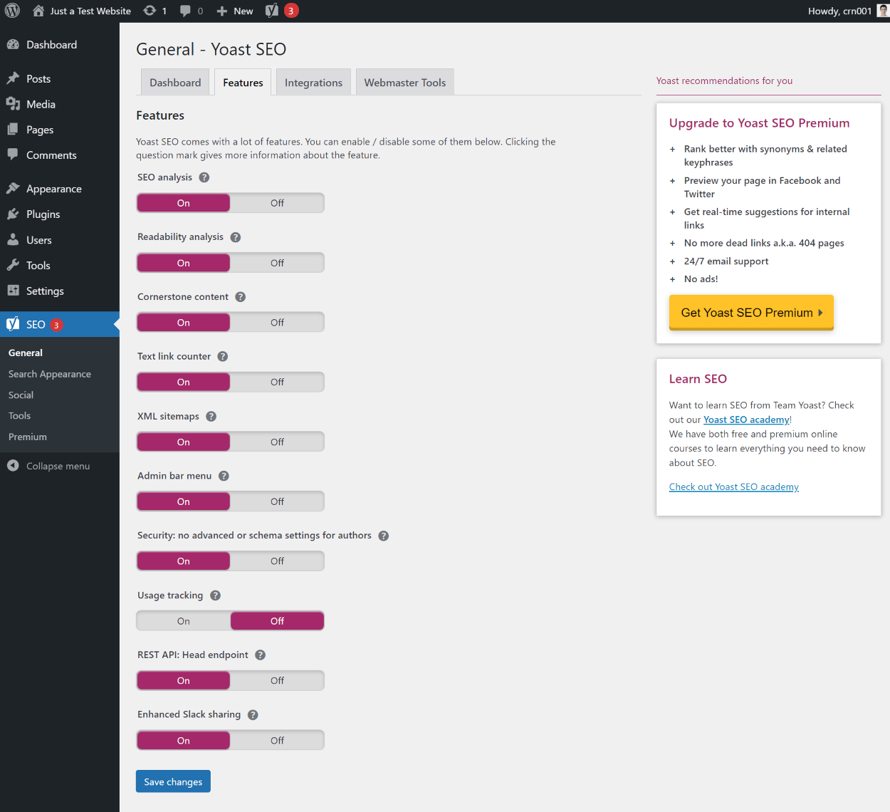 Yoast SEO modules