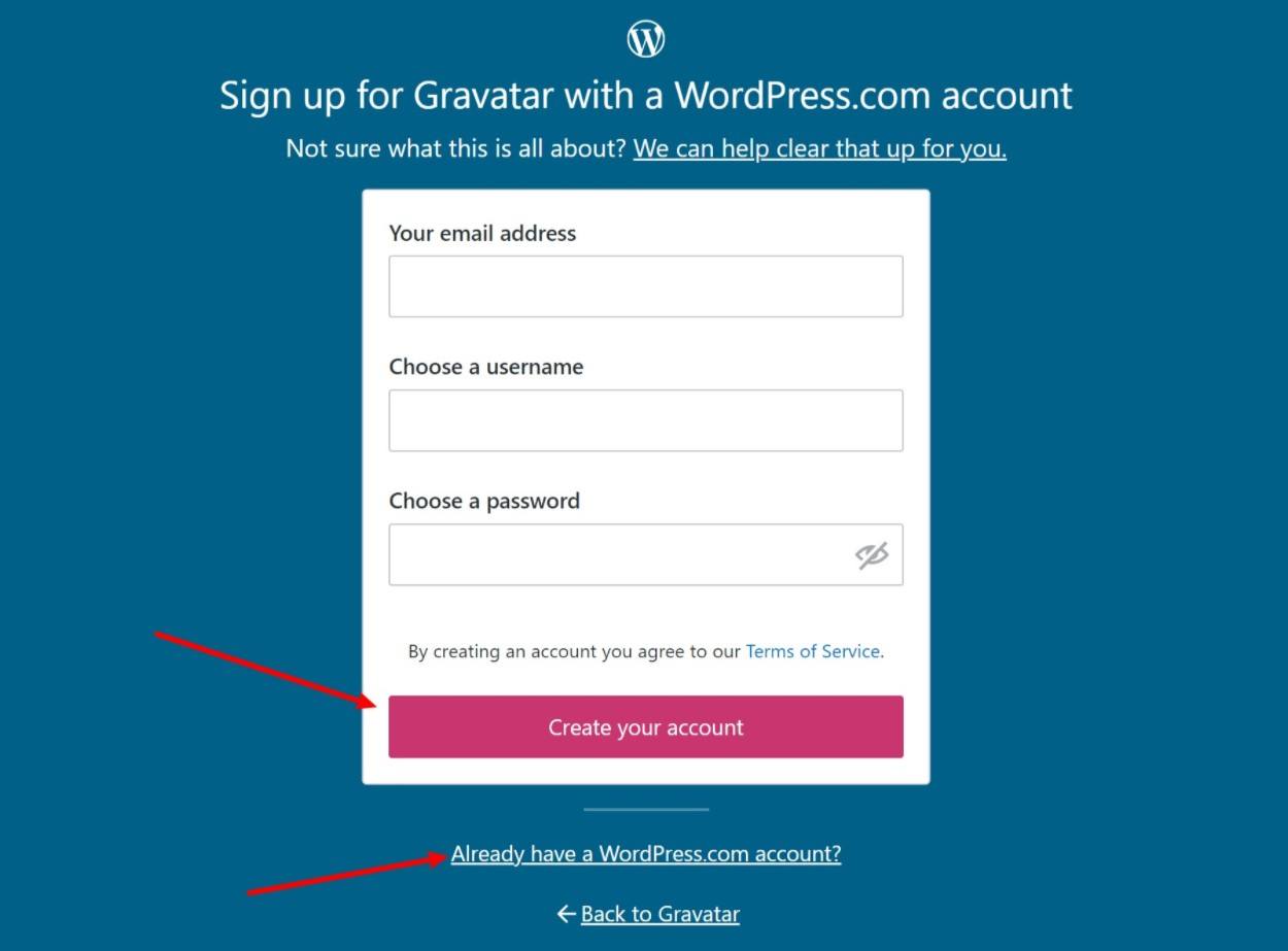 Create a WordPress.com account