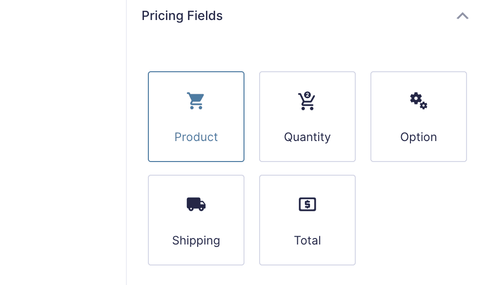 Adding a Product field.