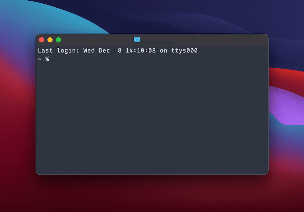 The macOS Terminal.