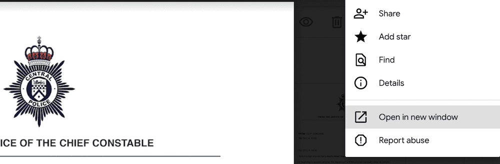 How to Embed PDF Files in WordPress 2 The Open in new window option within Google Drive.