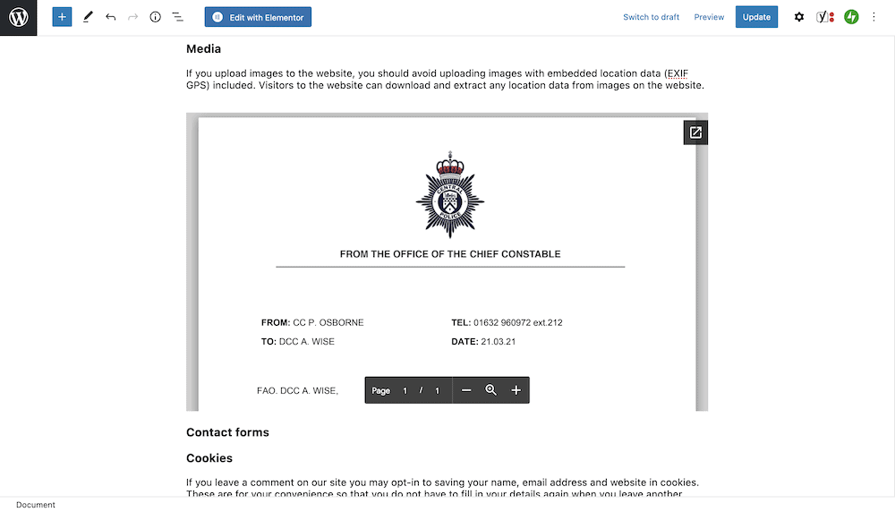 How to Embed PDF Files in WordPress 7 A Google Drive embed within a WordPress page.