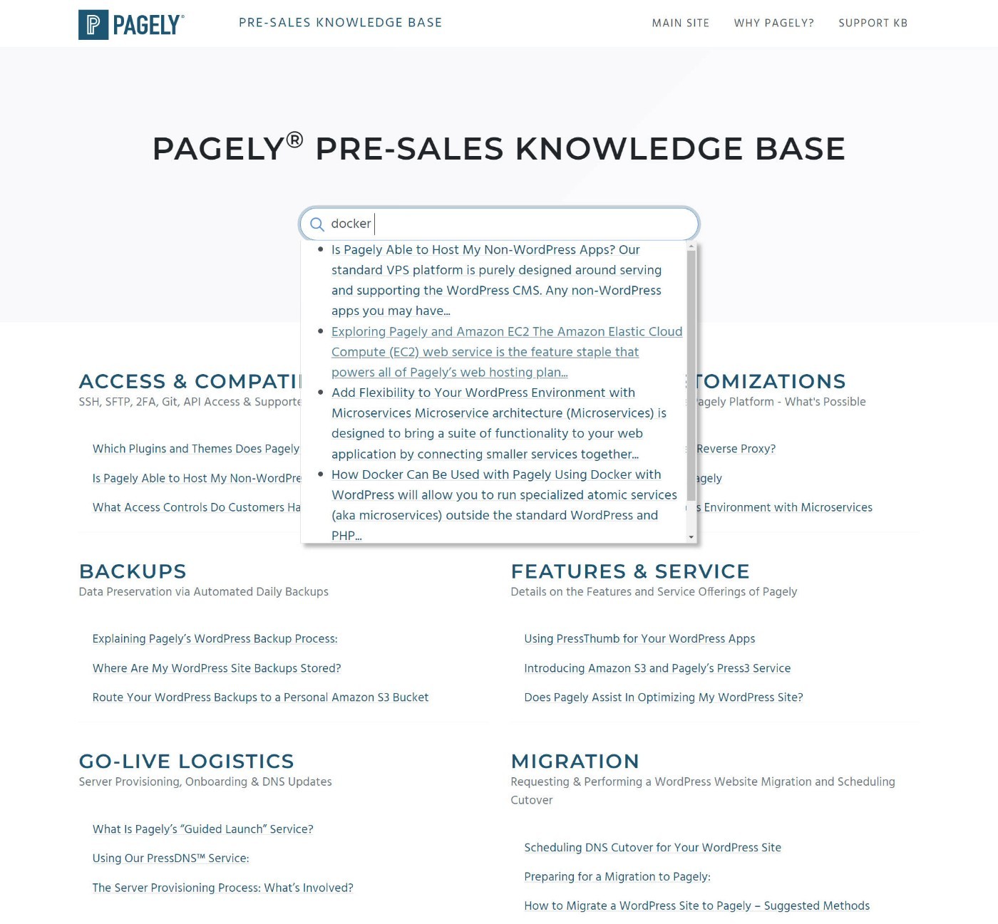Pagely using Heroic Knowledge Base