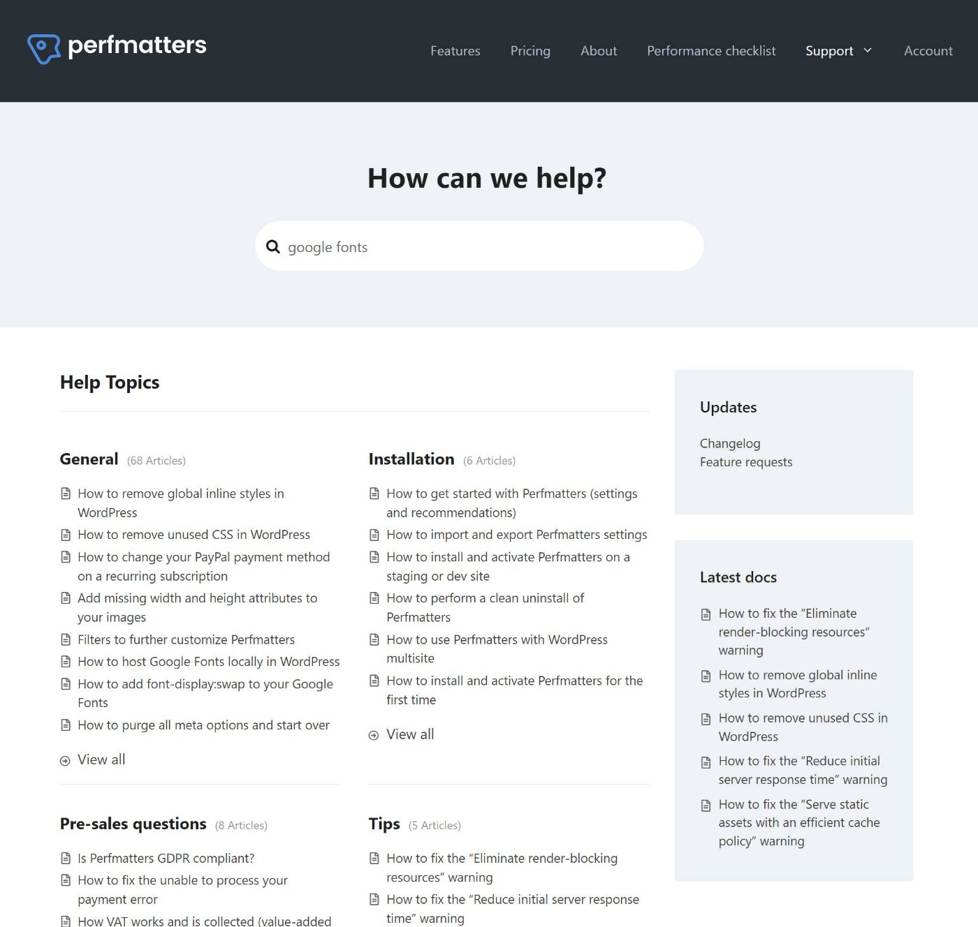 Perfmatters using Heroic Knowledge Base