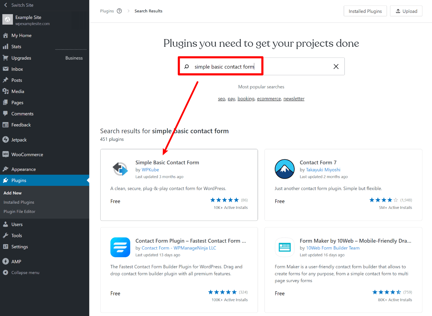 Installing plugins at WordPress.com