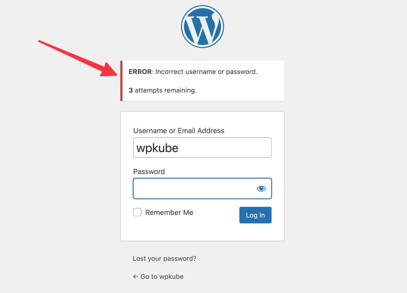 An example of limiting login attempts on WordPress