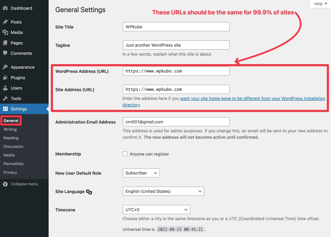 WordPress www vs non-www