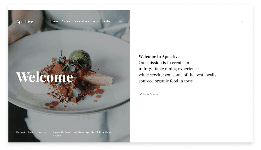 The Aperitive ThemesKingdom theme.