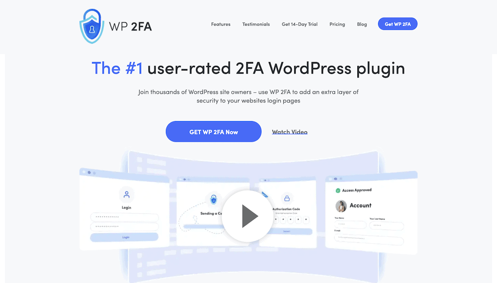 The WP 2FA home page.