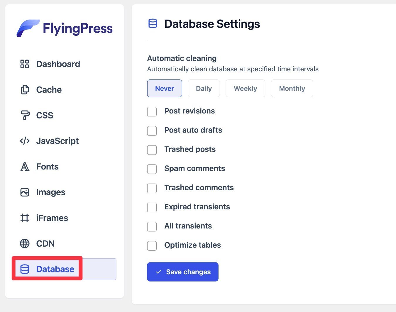 Database optimization