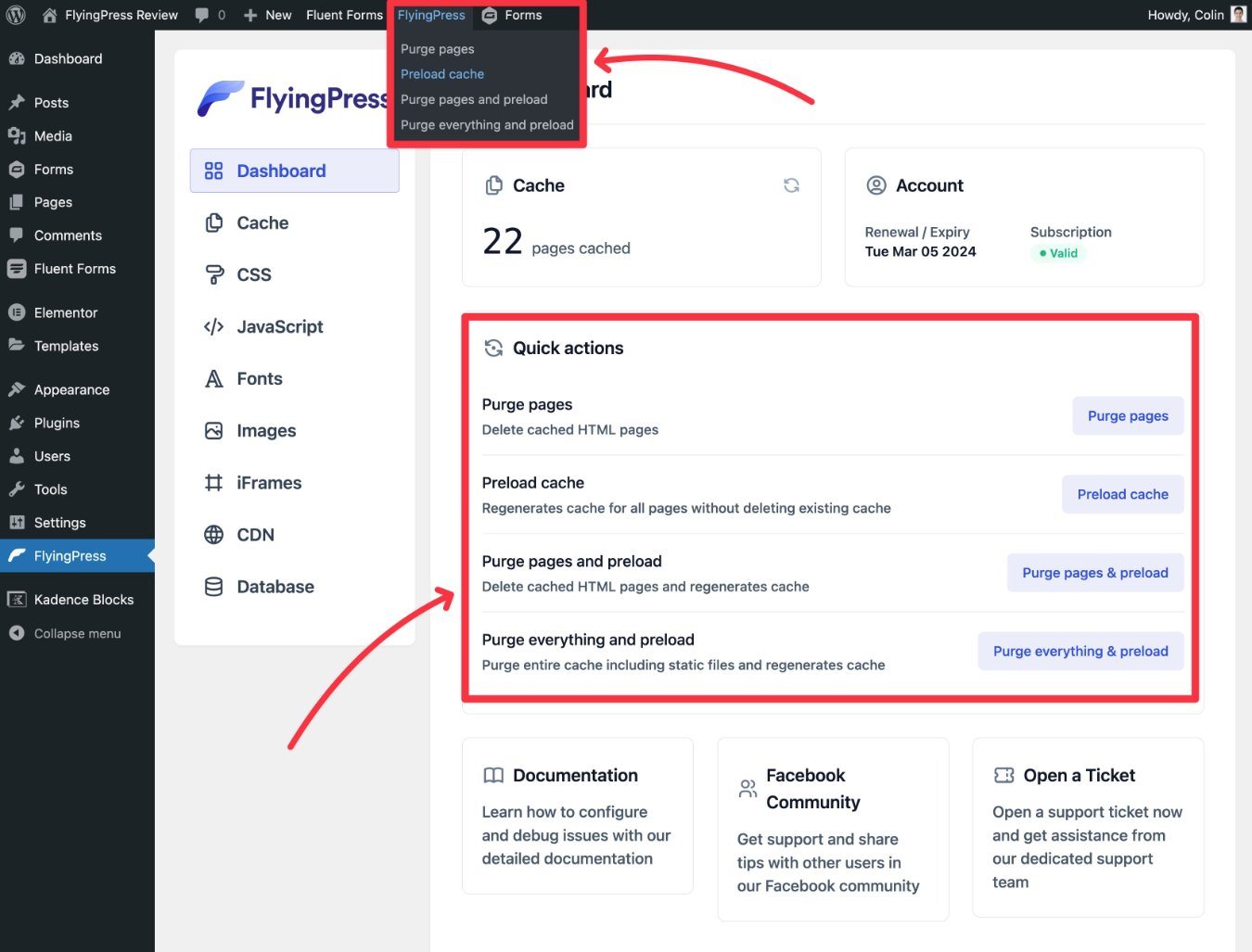 How to purge FlyingPress cache