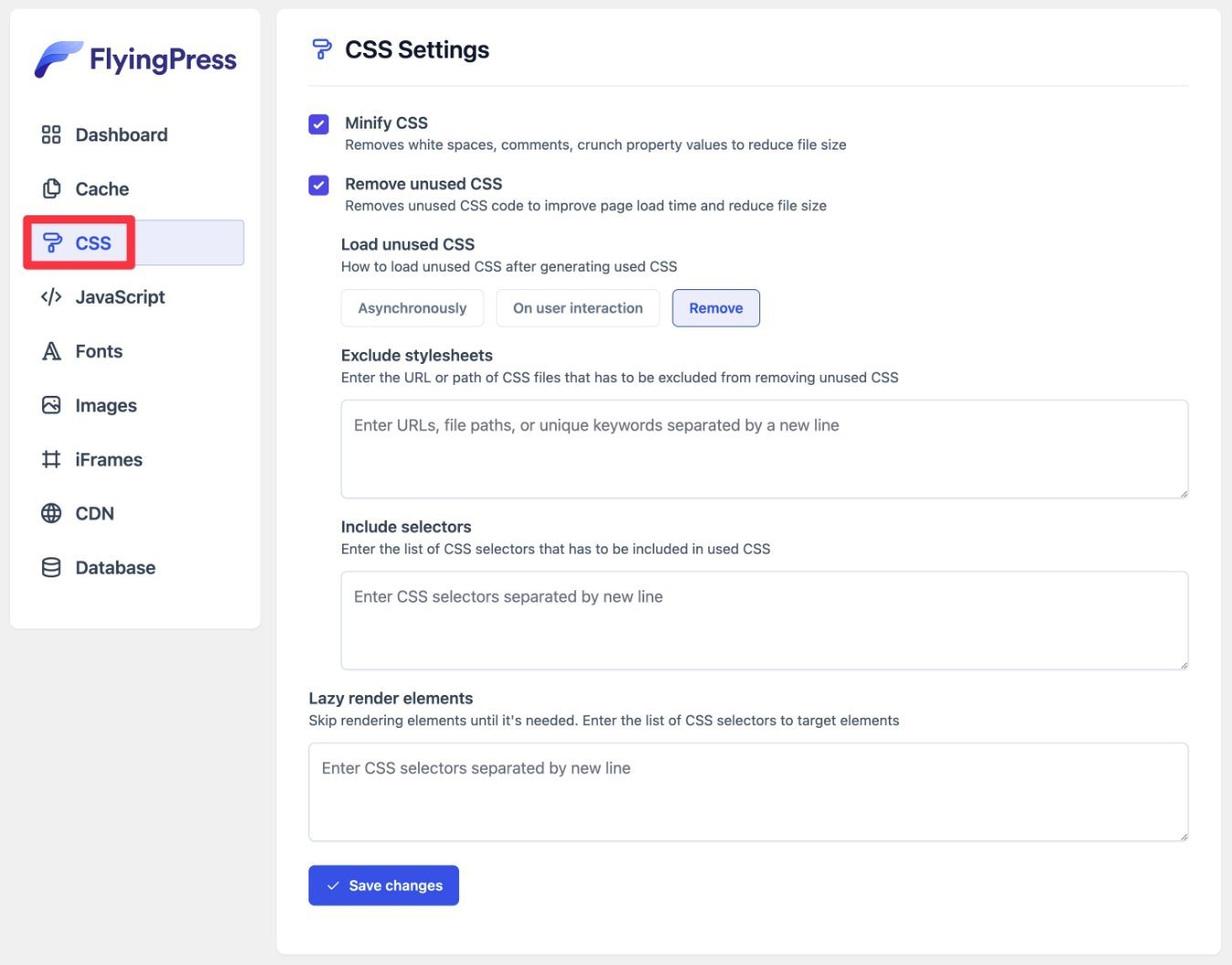 FlyingPress CSS optimizations review