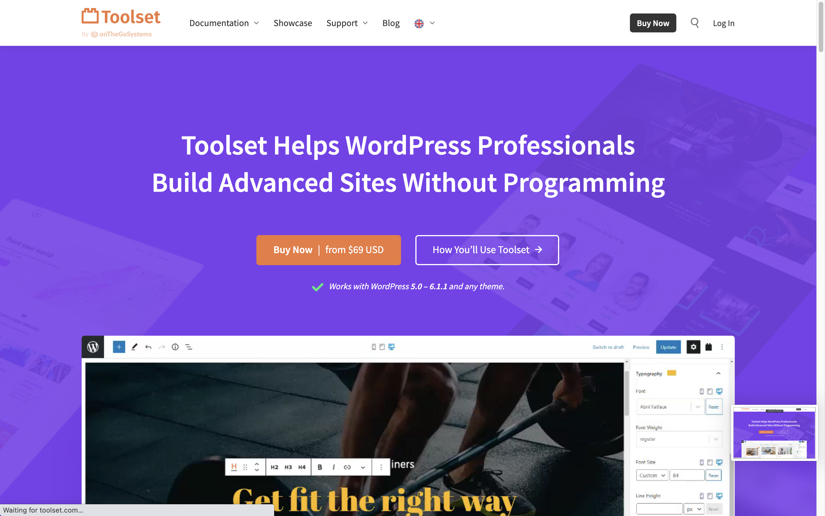 Toolset homepage