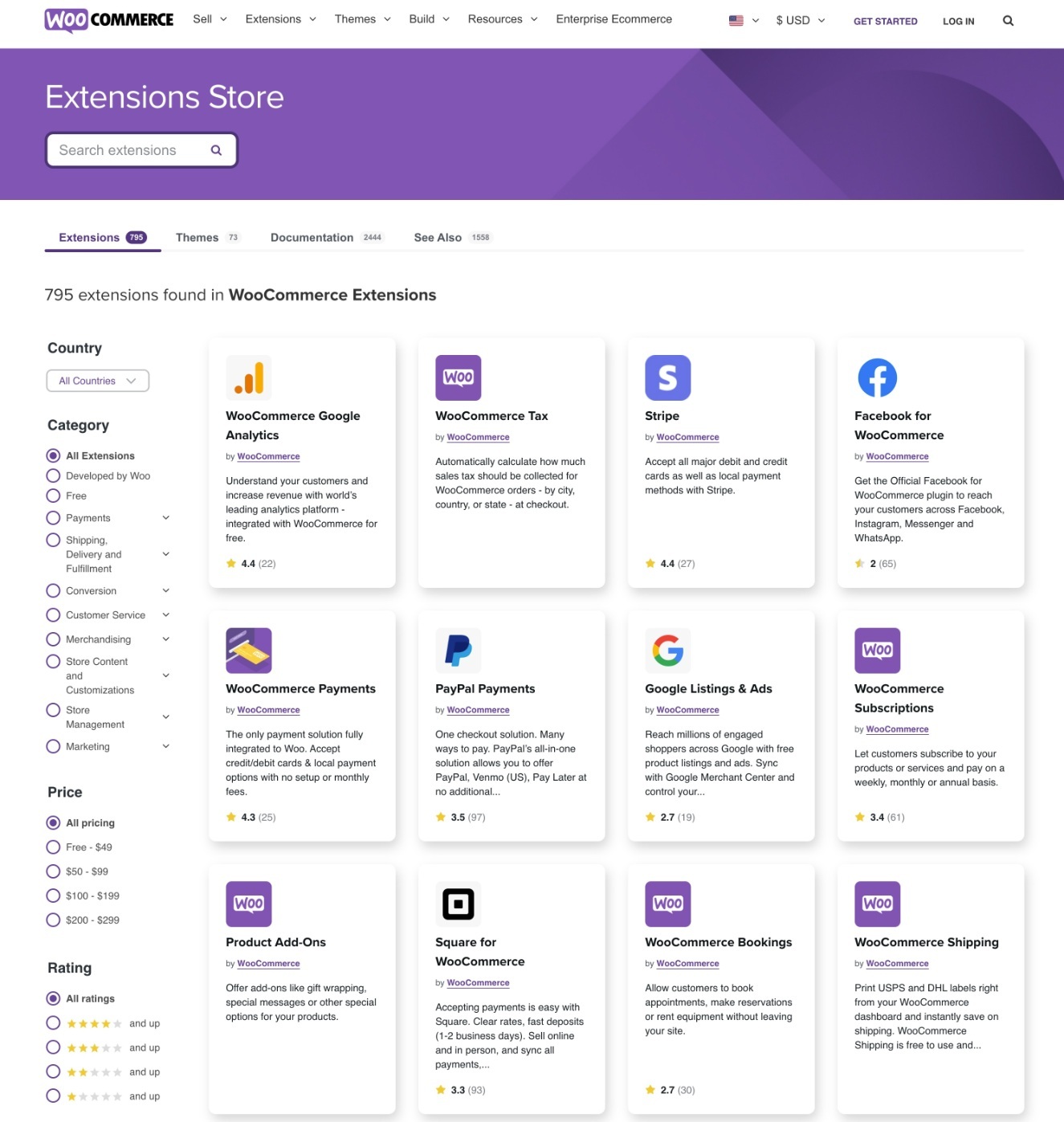 WooCommerce extension marketplace