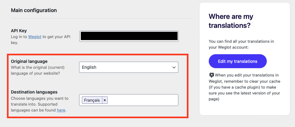 Weglot - Choose Your Languages