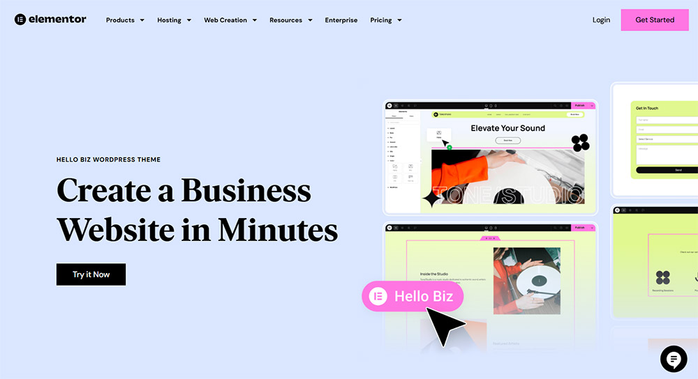 Hello Biz from Elementor
